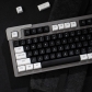 Black & White 104+46 Keys MSA Profile ABS Doubleshot Keycaps Set for Cherry MX Mechanical Keyboard